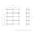 Double wide 5 shelves bookcase